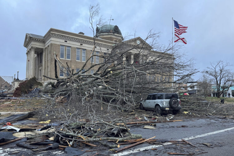 Southerners are cleaning up from tornadoes that swept the region